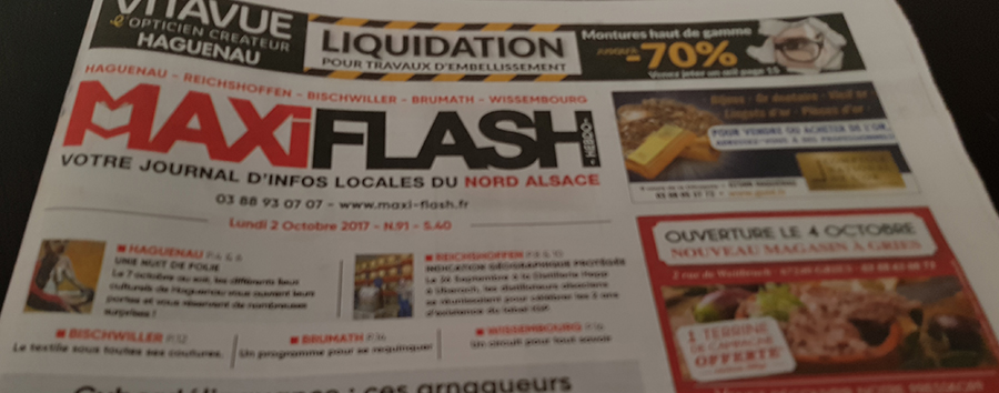 Premier article de presse dans MAXIFLASH
