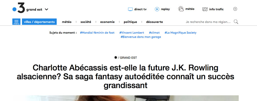 Article presse France 3 Alsace, juin 2019